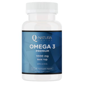 Omega 3 Premium 30 Softgell Kapsül (Balık Yağı 1000 mg, EPA 396 mg, 264 mg)