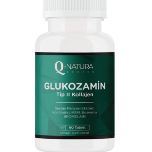 Glukozamin Tip 2 Kollajen 60 tablet (MSM,Kondroitin sülfat,Akgünlük ekstresi,Vit C,Şeytan Pençesi,Bromelain,Hyaluronik asit,Manganez)